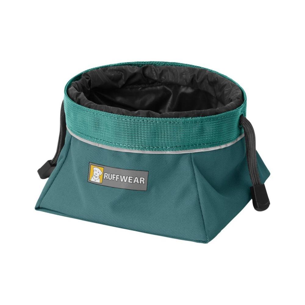 Ruffwear Quencher Cinch Top Packable Dog Bowl. TUMALO_TEAL