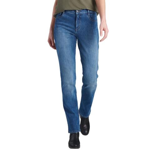 KUHL Women's 10in Kontour Flex Denim Straight Jean - 32in Inseam Vintageblue