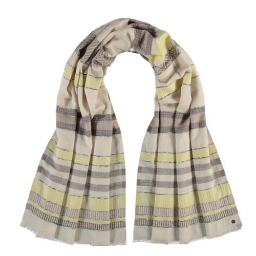 V. Fraas Sustainability Edition Textured Stripe Organic Cotton Scarf Lemon_110