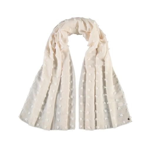 V. Fraas Textured Solid Polyester Wrap Scarf Owhite_020