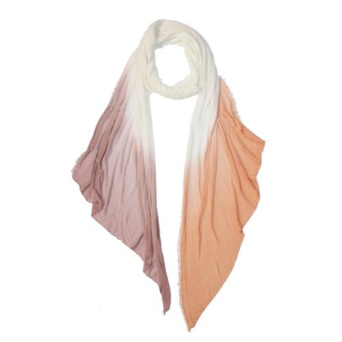 V. Fraas Dip Dye Bias Jersey Knit Scarf Orpink_420