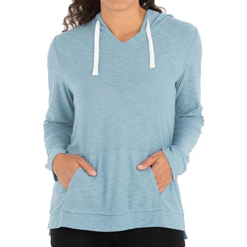 Free Fly Apparel Women's Bamboo Slub Hoody Stoneblue
