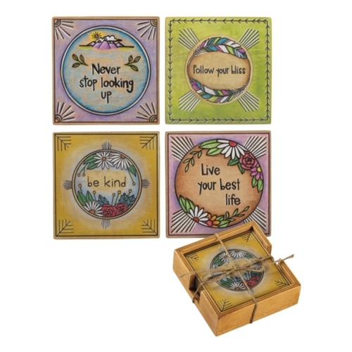Primitives by Kathy Coaster Set - Be Kind 
