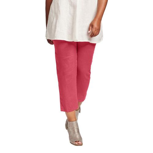 FLAX Women's Pocketed Ankle Pant Rhubarb