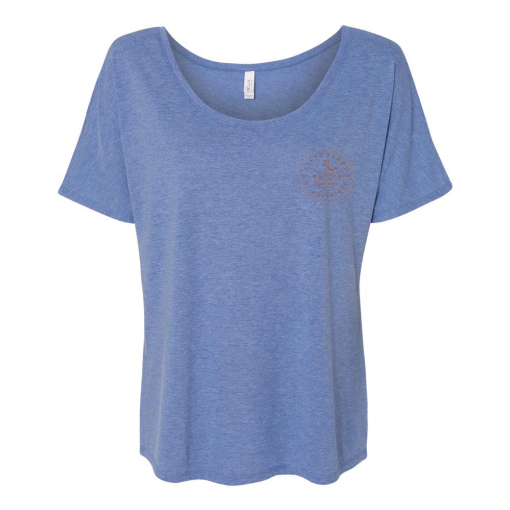 Whole Earth Women's 50th Anniversary Flowy T-Shirt BLUETRIBLEND