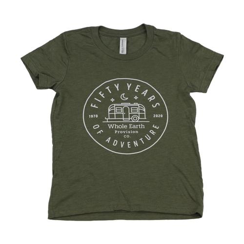 Whole Earth Kids 50th Anniversary T-Shirt Olive_airstrm