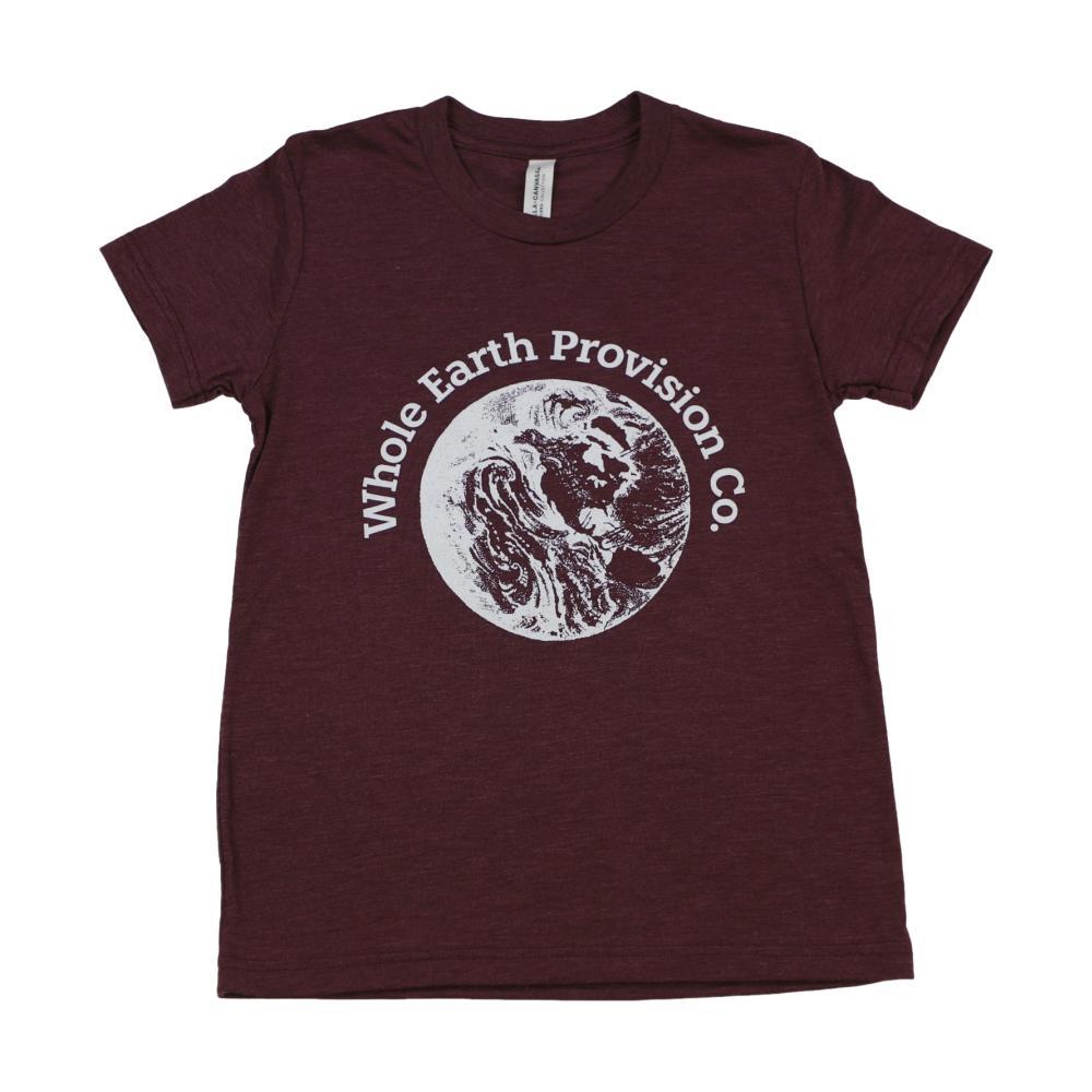 Whole Earth Kids Earth from Space T-Shirt MAROON_WEPCO
