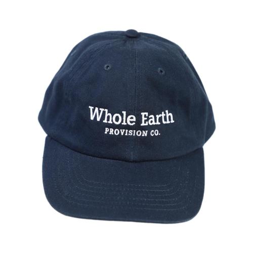 Whole Earth Embroidered Logo Unstructured Chino Cap Navy_vc300