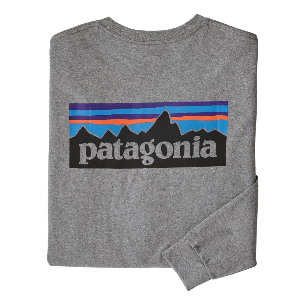 Patagonia Men's Long-Sleeved P-6 Logo Responsibili-Tee GRAVEL_GLH