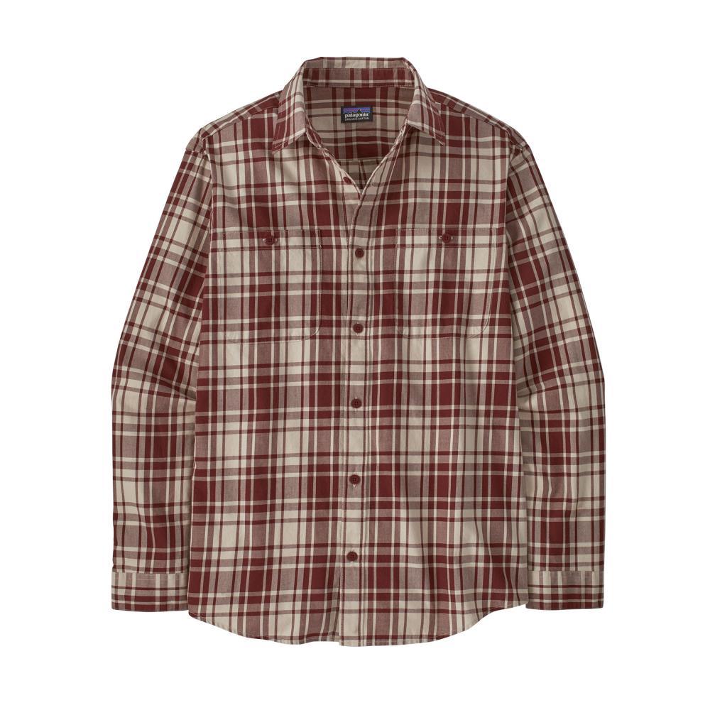 Patagonia Men's Long-Sleeved Organic Pima Cotton Shirt RED_MOSQ