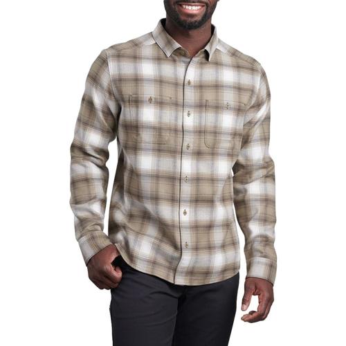KUHL Men's Law Flannel Long Sleeve Shirt Olive_olgr