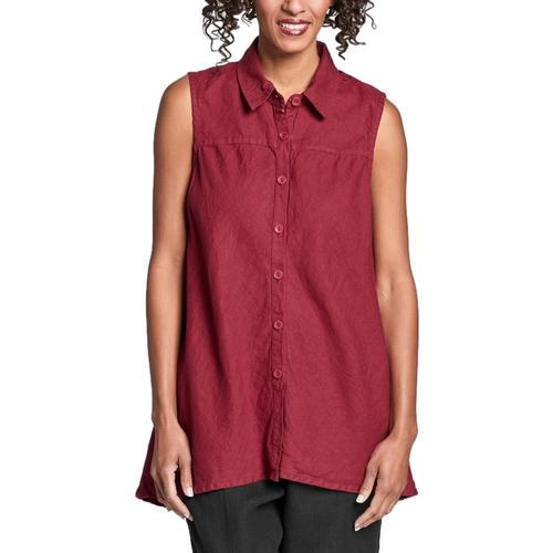 FLAX Women's Generous Skyline Blouse Garnet