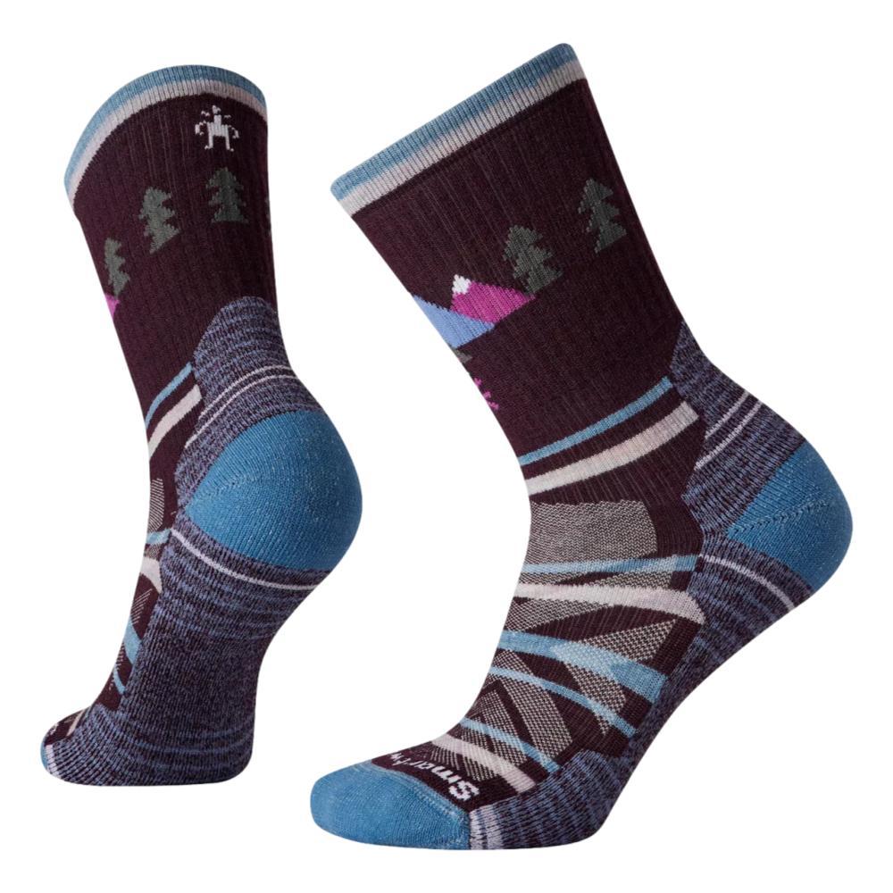 Smartwool Women's Hike Light Cushion Under The Stars Crew Socks BORDEAUX_590