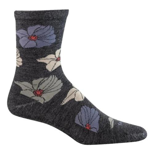 SockWell Women's Big Bloom Essential Comfort Socks Charcoal_850