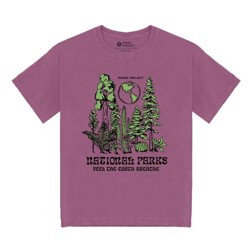 Parks Project Unisex Feel The Earth Breathe Tee Shirt Purple_pur