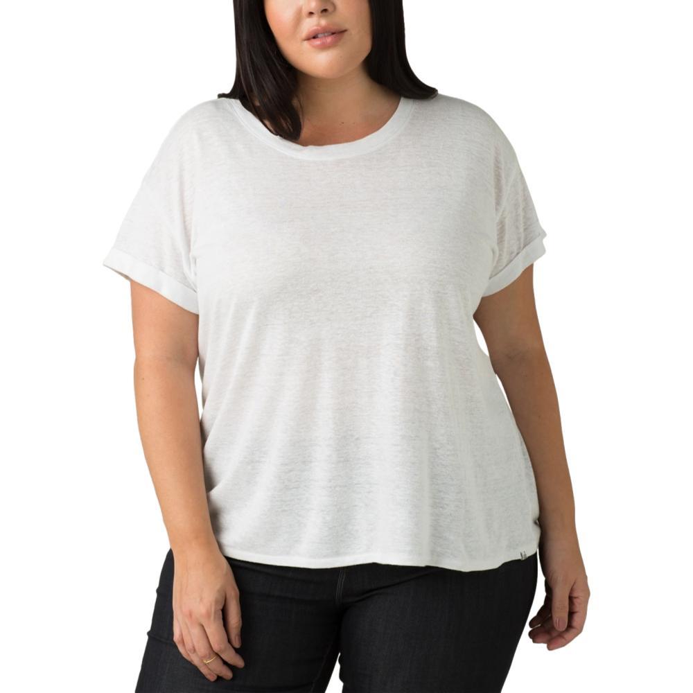 prAna Women's Cozy Up T-Shirt Plus WHITE