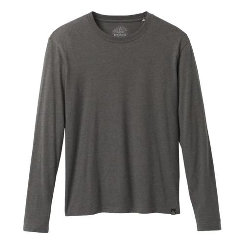 prAna Men's Long Sleeve T-Shirt Charcoalhthr