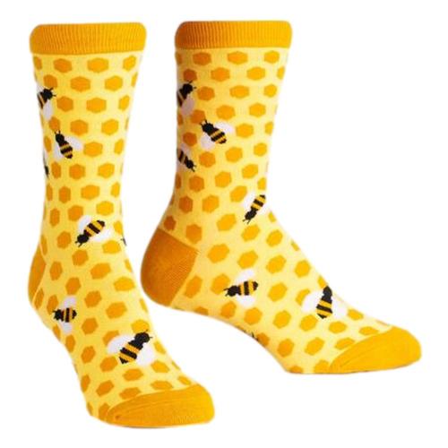 Sock It to Me Women's Bee's Knees Crew Socks Yellow