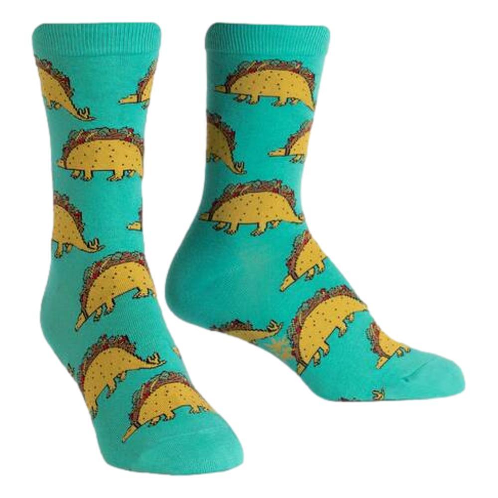 Sock It to Me Women's Tacosaurus Crew Socks BLUE