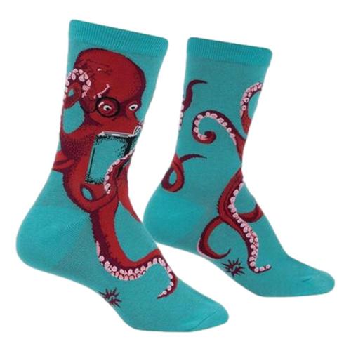 Sock It to Me Women's Octive Reader Crew Socks Octopus