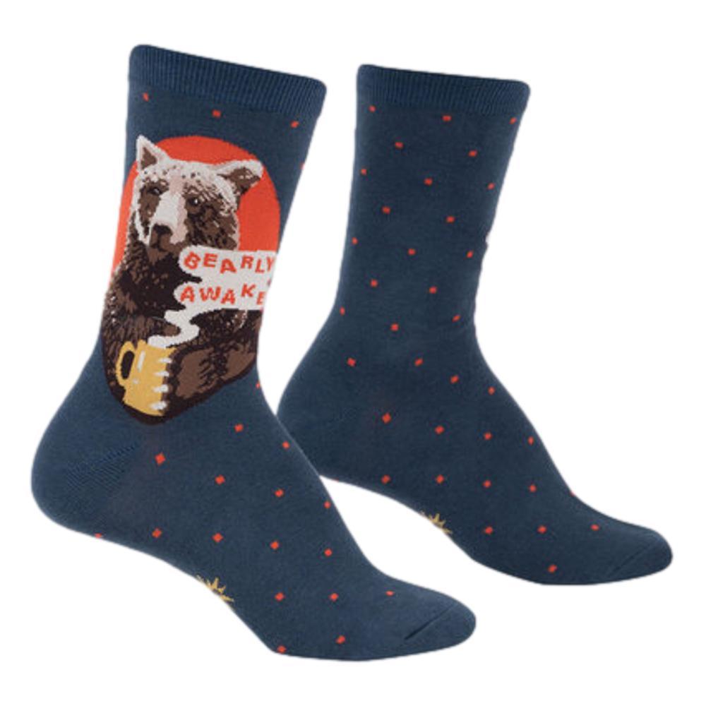 Sock It to Me Women's Bearly Awake Crew Socks BEAR