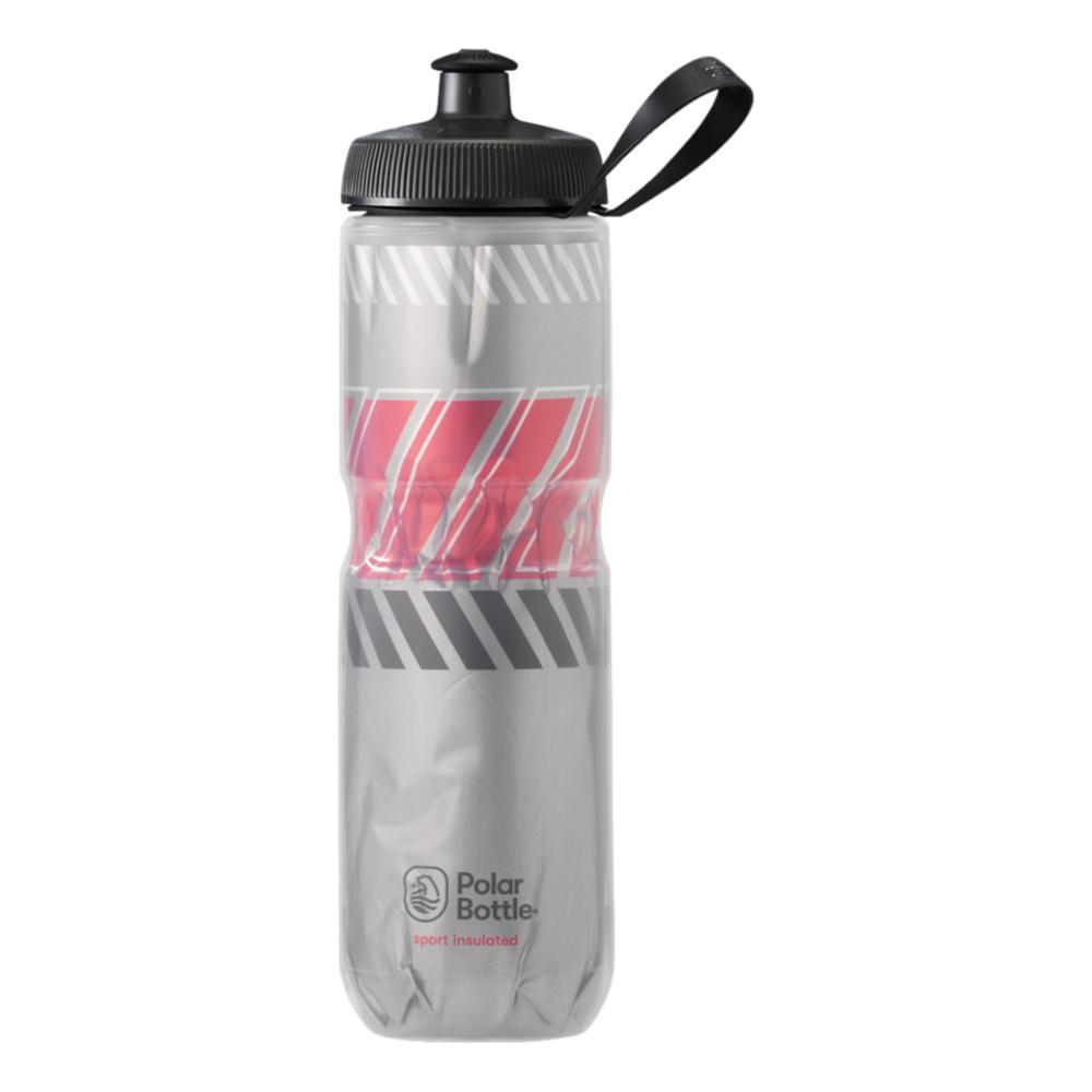 Polar Bottle Sport Insulated 24oz Tempo Water Bottle SILV_RCG_RED