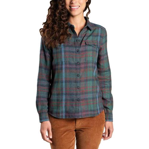 Toad&Co Women's Re-Form Flannel Long Sleeve Shirt Raisin_506