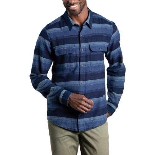 Toad&Co Men's Indigo Flannel Long Sleeve Slim Shirt Indigo_432