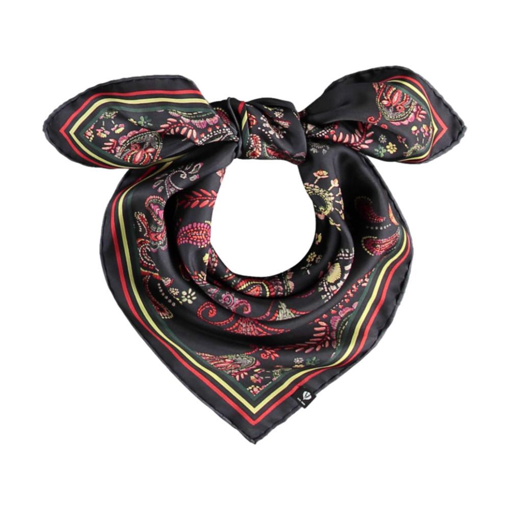 V. Fraas Uptown Paisley Queenie Silk Printed Oversized Square Scarf BLACK_990