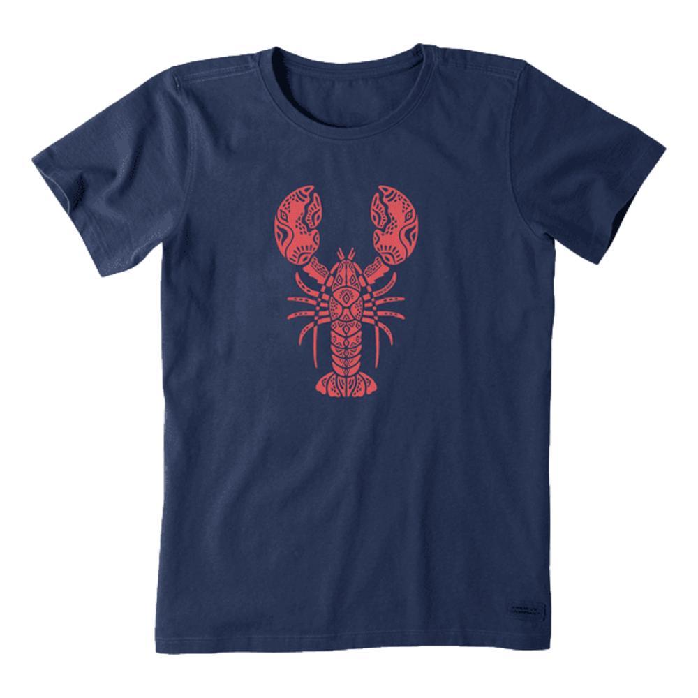 Life is Good Women's Tribal Lobster Crusher-Lite Tee DARKESTBLUE