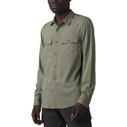 prAna Men's Garvan Long Sleeve Shirt Evergreen