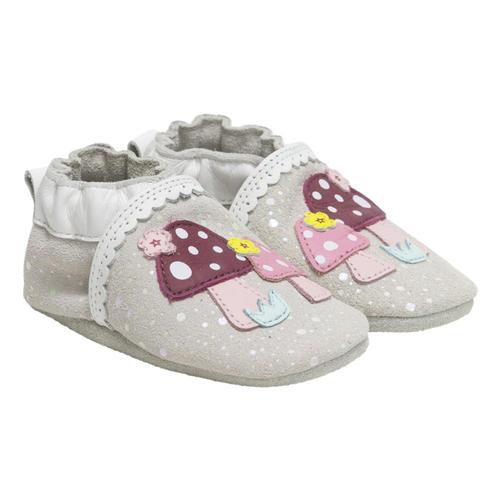 Robeez Baby Mushrooms Soft Soles Shoes Grey