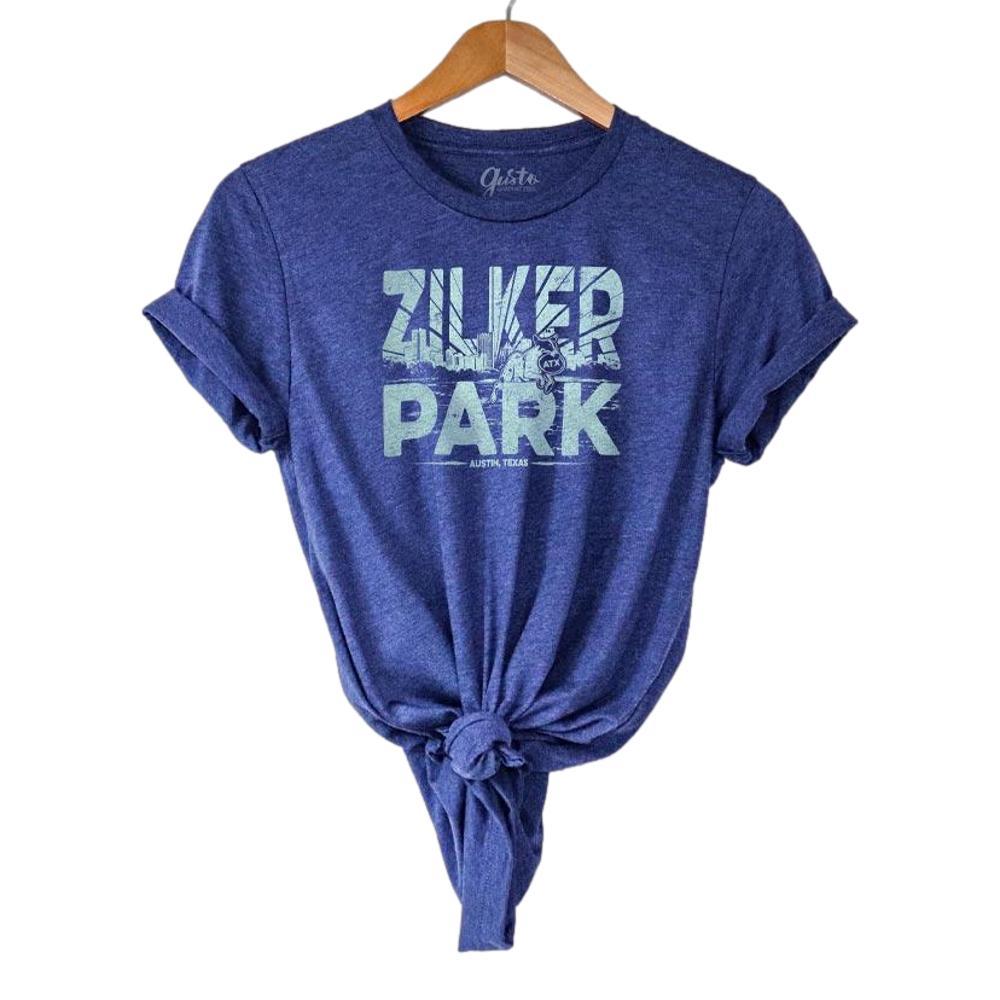 Gusto Tees Unisex Zilker Park T-shirt NAVY