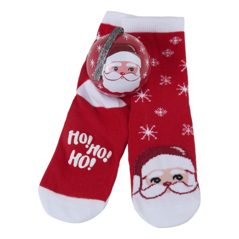 Little Blue House Kids Cheerful Claus Socks in Balls RED