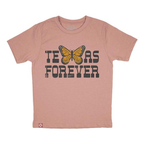 Tumbleweed TexStyles Girls Texas Forever Monarch Butterfly T-Shirt Rose_a3