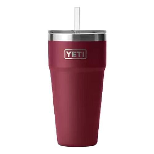 YETI Rambler 26oz Stackable Cup with Straw Lid Harvest_red
