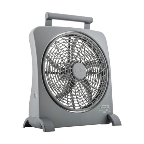 Smart Power Rechargeable Fan with AC/DC Adapters Grey