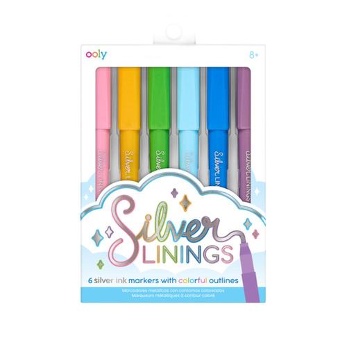 OOLY Silver Linings Outline Markers Set of 6
