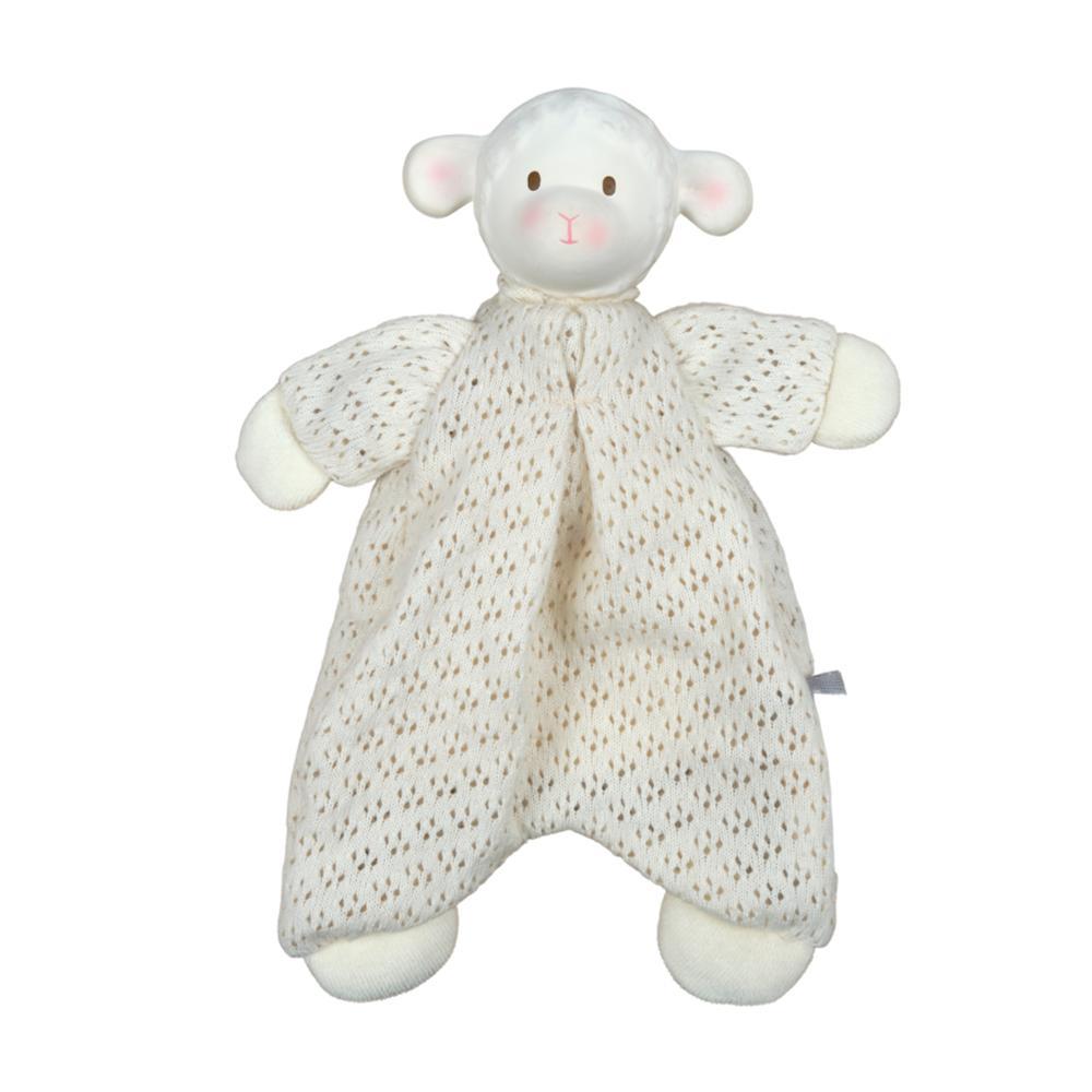  Tikiri Toys Bahbah The Lamb Baby Lovey With Organic Natural Rubber Teether Head