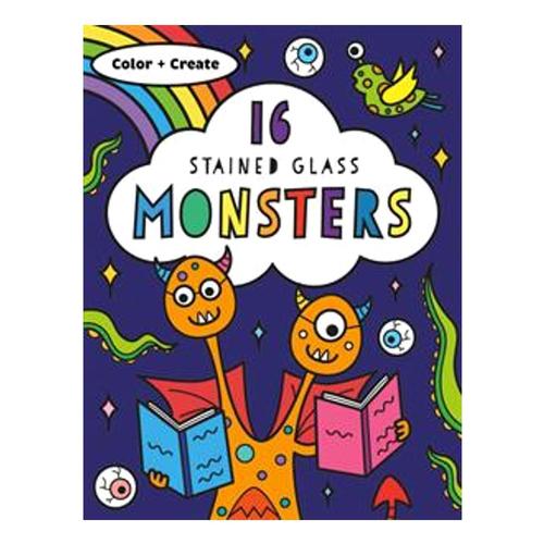Stained Glass Coloring Monsters Coloring Book