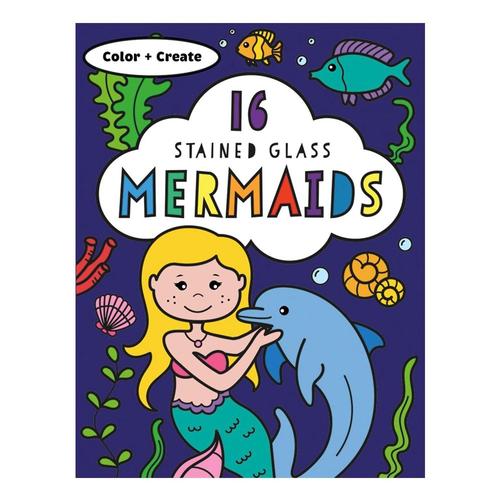
Stained Glass Coloring Mermaids Coloring Book
