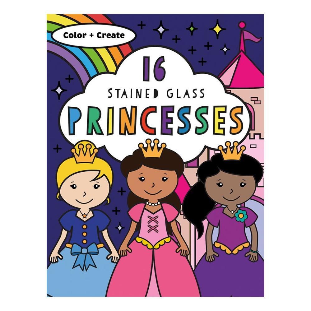  16 Stained Glass Princesses Coloring Book
