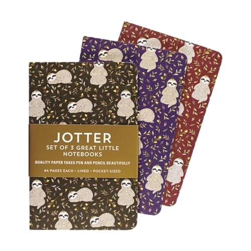 Peter Pauper Press Sloths Jotter Mini Notebooks - Set of 3