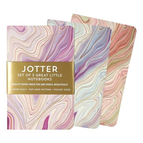 Peter Pauper Press Agate Jotter Mini Notebooks - Set of 3