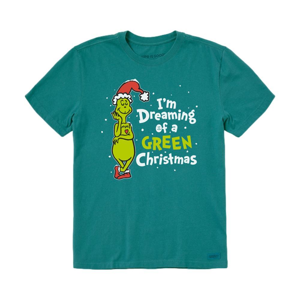 Life is Good Men's Grinch Dreaming of a Green Christmas Crusher Tee SPRUCGREEN