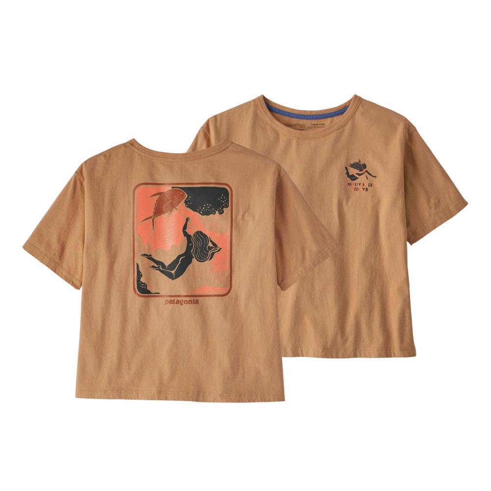 Patagonia Women's Defend Our Oceans Organic Easy-Cut Tee CAMEL_DKCA