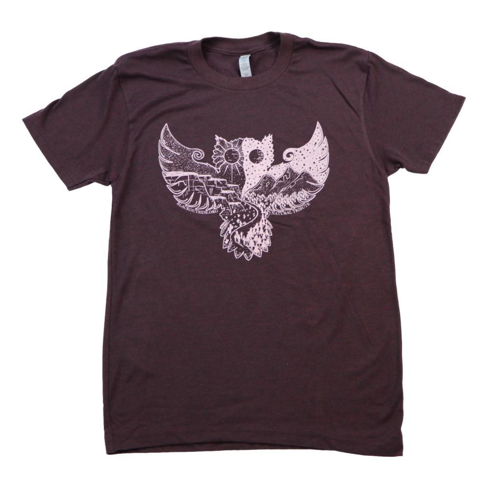 Natural Tribute Black Outside Collaboration Unisex Owl T-Shirt CARDINAL