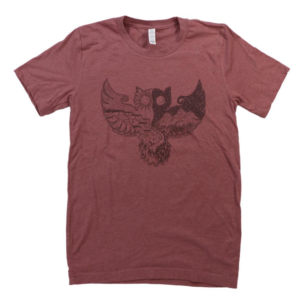 Natural Tribute Black Outside Collaboration Unisex Owl T-Shirt MAUVE