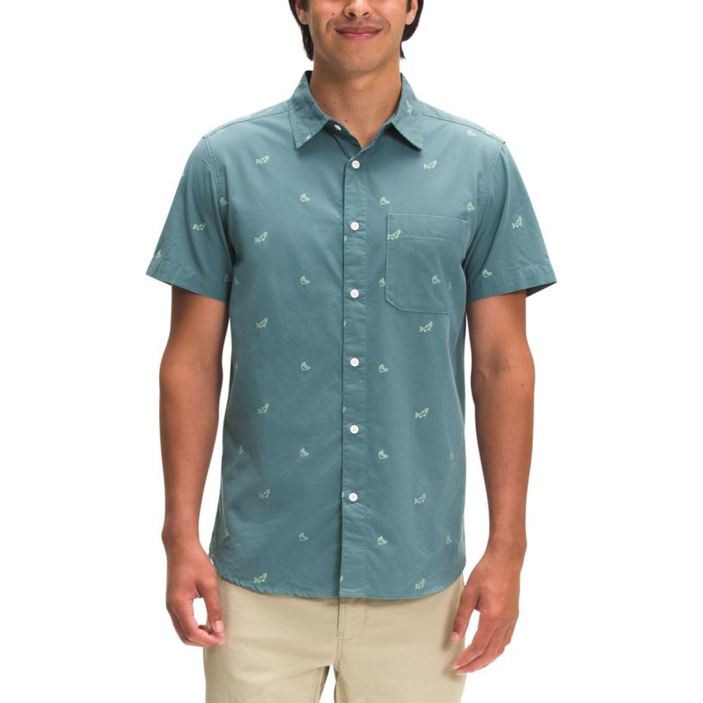 North Face Men's Baytrail Jacquard Short Sleeve Shirt BLUE_5L5