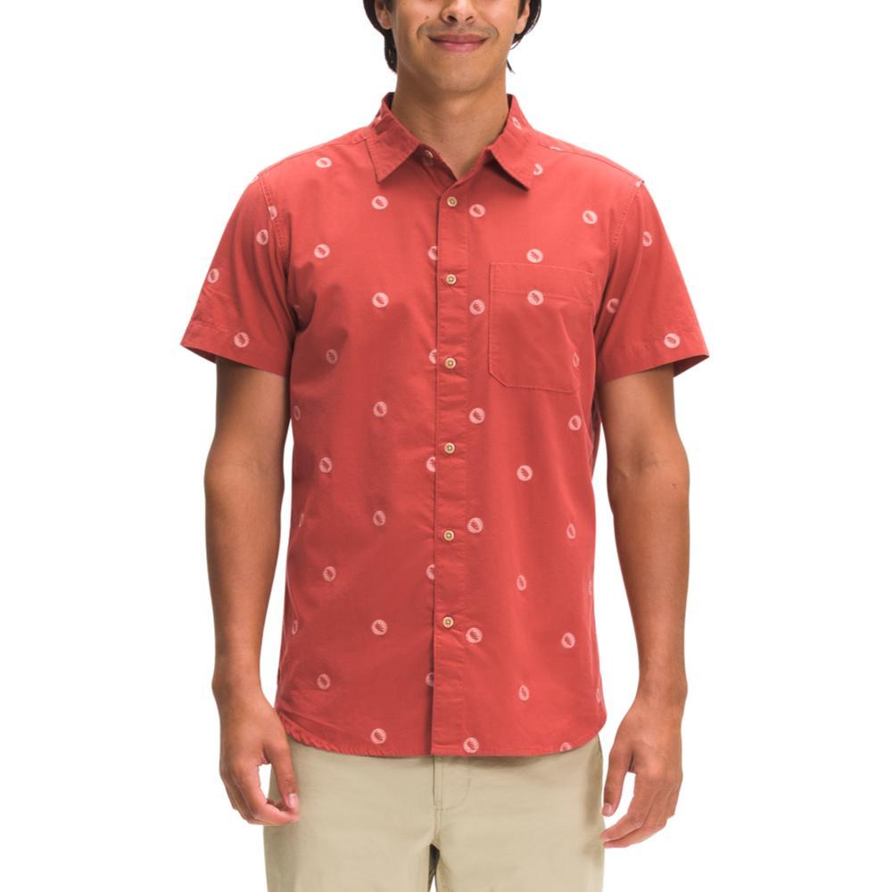 North Face Men's Baytrail Jacquard Short Sleeve Shirt RED_5L6